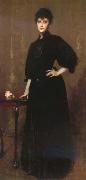 William Merritt Chase The woman wear the black oil painting picture wholesale